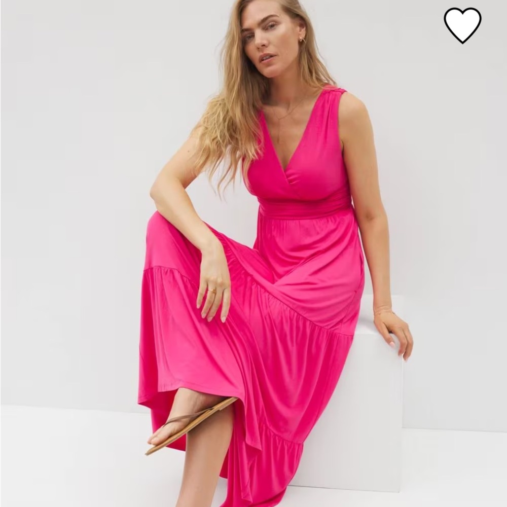 Soma Vibrant Pink Goddess style long dress